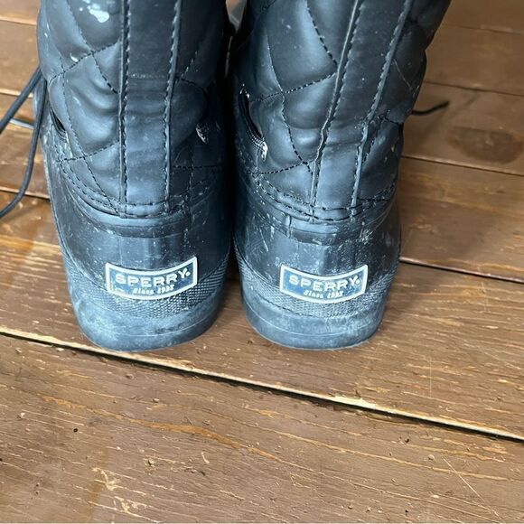 SPERRY Topsider Gosling Black Quilted Lined Rubber Rain Boot - Picture 4 of 6